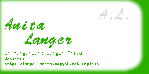 anita langer business card